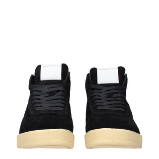 Jil Sander Black Leather High Top Sneakers