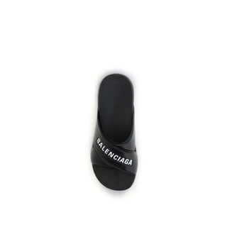 Balenciaga Black Rubber Sandals