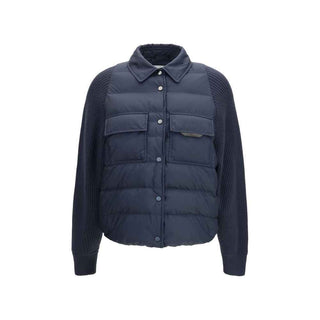 Brunello Cucinelli Blue Polyester Jacket