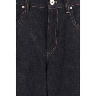 Brunello Cucinelli Blue Cotton Straight-Leg Jeans