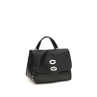 Zanellato Black Calf Leather Bos Taurus Shoulder Bag