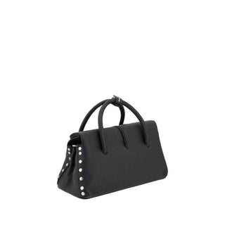 Zanellato Black Calf Leather Bos Taurus Shoulder Bag