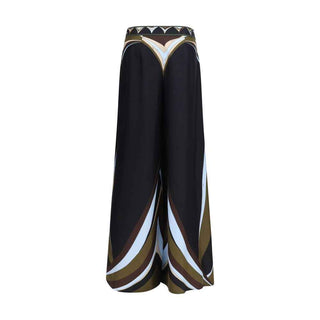 Emilio Pucci Black Silk Flared Pants