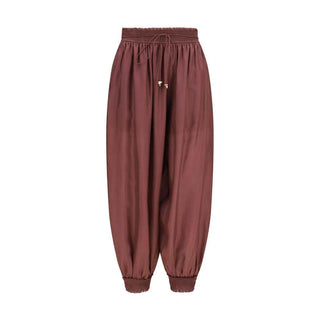 Zimmermann Bordeaux Silk Casual Pants