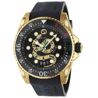 Gucci Black Rubber Sport Watch
