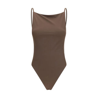 Jacquemus Brown Polyamide One-Piece Swimsuit