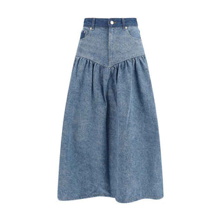 Ganni Blue Denim Skirt