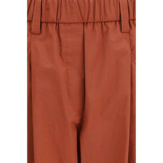 Brunello Cucinelli Orange Cotton Casual Pants