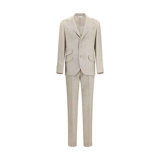 Brunello Cucinelli Beige Silk Two-Piece Suit