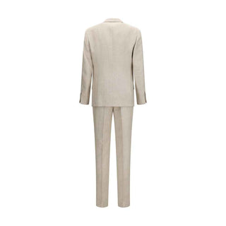 Brunello Cucinelli Beige Silk Two-Piece Suit
