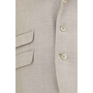 Brunello Cucinelli Beige Silk Two-Piece Suit