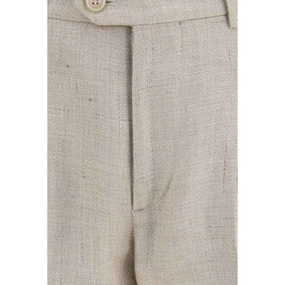 Brunello Cucinelli Beige Silk Two-Piece Suit