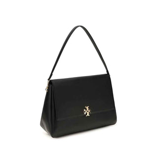 Tory Burch Black Calf Leather Bos Taurus Shoulder Bag