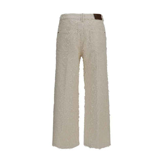 Brunello Cucinelli Beige Cotton Cropped Pants