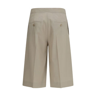 Max Mara Beige Wool Oves Aries Bermuda Shorts