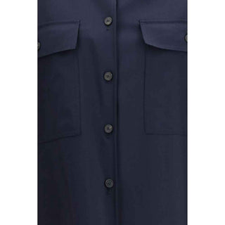Max Mara Blue Wool Oves Aries Jacket