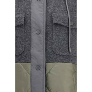 Max Mara Gray Wool Oves Aries Shell Jacket