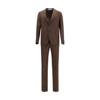 Tagliatore Brown Wool Oves Aries Two-Piece Suit