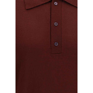 Valentino Bordeaux Wool Oves Aries Polo Shirt