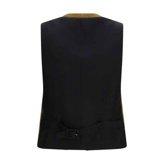 Burberry Brown Wool Oves Aries Sleeveless Jacket