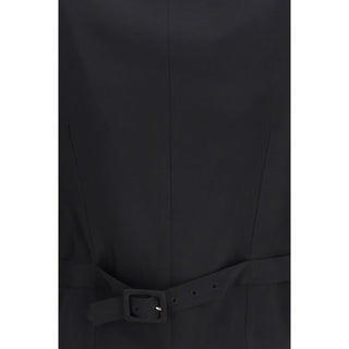 Burberry Brown Wool Oves Aries Sleeveless Jacket