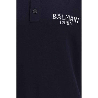 Balmain Blue Wool Oves Aries Polo Shirt