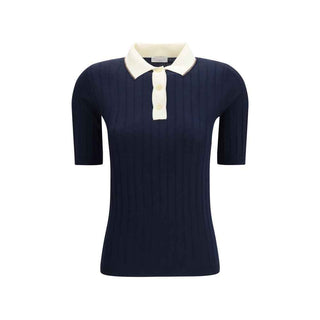 Brunello Cucinelli Blue Wool Oves Aries Polo Shirt