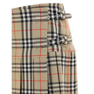 Burberry Beige Wool Oves Aries Mini Skirt