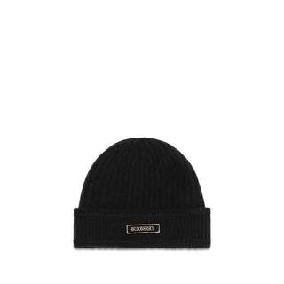 Burberry Black Wool Oves Aries Beanie