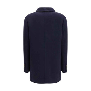 Brunello Cucinelli Blue Wool Oves Aries Full-Length Jacket
