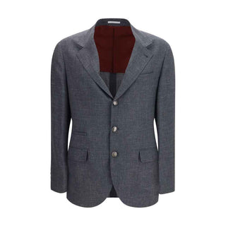 Brunello Cucinelli Gray Wool Oves Aries Blazer