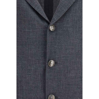 Brunello Cucinelli Gray Wool Oves Aries Blazer