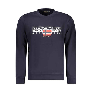 Napapijri Blue Cotton Men Sweater