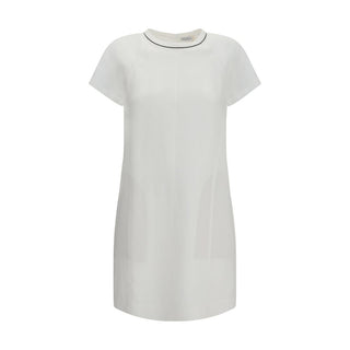 Brunello Cucinelli White Viscose Casual Dress