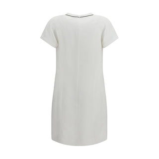 Brunello Cucinelli White Viscose Casual Dress