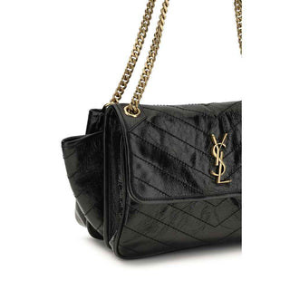 Saint Laurent Black Calf Leather Bos Taurus Shoulder Bag
