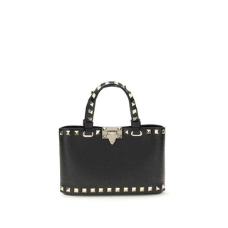 Valentino Garavani Black Calf Leather Bos Taurus Shoulder Bag
