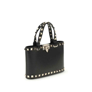 Valentino Garavani Black Calf Leather Bos Taurus Shoulder Bag