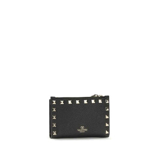 Valentino Garavani Black Calf Leather Bos Taurus Wallet