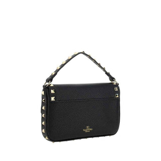 Valentino Garavani Black Calf Leather Bos Taurus Shoulder Bag