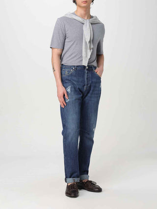 Brunello Cucinelli Blue Denim Straight-Leg Jeans