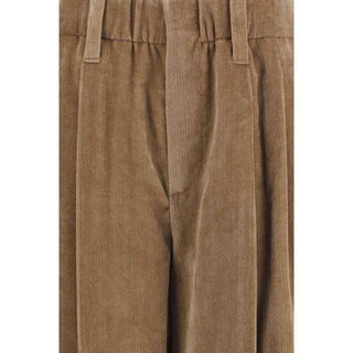 Brunello Cucinelli Brown Viscose Casual Pants