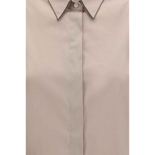 Brunello Cucinelli Beige Cotton Shirt