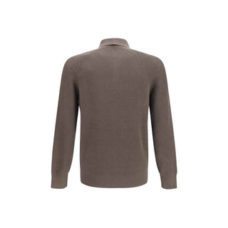 Brunello Cucinelli Brown Cotton Polo Shirt