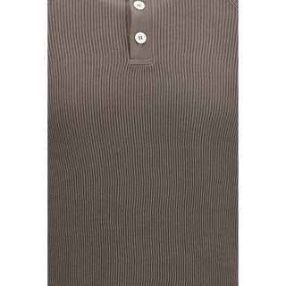 Brunello Cucinelli Brown Cotton Polo Shirt