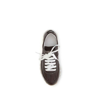 Brunello Cucinelli Brown Calf Leather Bos Taurus Athletic Sneakers