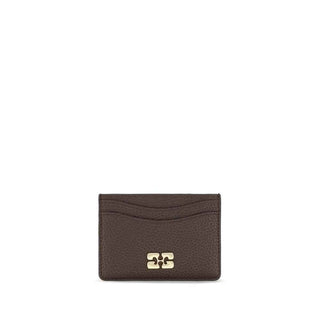 Ganni Brown Recycled Polyester Wallet