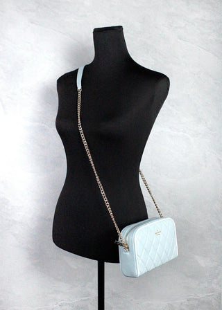 Kate Spade Carey Mini Wild Sage Quilted Smooth Leather Camera Crossbody Bag