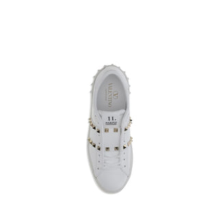 Valentino Garavani White Calf Leather Bos Taurus Sneakers