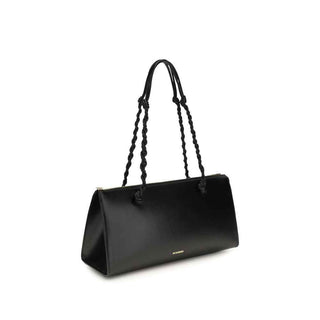 Jil Sander Black Calf Leather Bos Taurus Shoulder Bag
